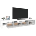 Mueble de TV con luces LED blanco brillante 260x36,5x40 cm