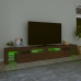 Mueble de TV con luces LED marrón roble 260x36,5x40 cm