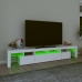 Mueble de TV con luces LED blanco 230x36,5x40 cm