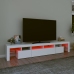 Mueble de TV con luces LED blanco 230x36,5x40 cm