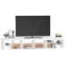 Mueble de TV con luces LED blanco 230x36,5x40 cm