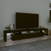 vidaXL Mueble de TV con luces LED Negro 230x36,5x40 cm