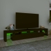 vidaXL Mueble de TV con luces LED Negro 230x36,5x40 cm