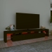 vidaXL Mueble de TV con luces LED Negro 230x36,5x40 cm