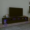 vidaXL Mueble de TV con luces LED Negro 230x36,5x40 cm