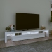 vidaXL Mueble de TV con luces LED blanco brillante 230x36,5x40 cm