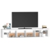 Mueble de TV con luces LED blanco brillante 230x36,5x40 cm