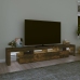 Mueble de TV con luces LED color roble ahumado 230x36,5x40 cm