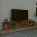 vidaXL Mueble de TV con luces LED color roble ahumado 230x36,5x40 cm