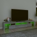 vidaXL Mueble de TV con luces LED gris Sonoma 230x36,5x40 cm