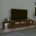 vidaXL Mueble de TV con luces LED marrón roble 230x36,5x40 cm