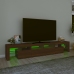 Mueble de TV con luces LED marrón roble 230x36,5x40 cm