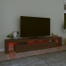 Mueble de TV con luces LED marrón roble 230x36,5x40 cm