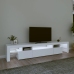 Mueble de TV con luces LED blanco 215x36,5x40 cm