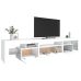 Mueble de TV con luces LED blanco 215x36,5x40 cm