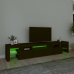 Mueble de TV con luces LED Negro 215x36,5x40 cm