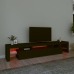 Mueble de TV con luces LED Negro 215x36,5x40 cm