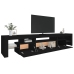 Mueble de TV con luces LED Negro 215x36,5x40 cm