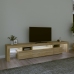 Mueble de TV con luces LED roble Sonoma 215x36,5x40 cm