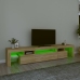 Mueble de TV con luces LED roble Sonoma 215x36,5x40 cm