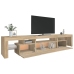 Mueble de TV con luces LED roble Sonoma 215x36,5x40 cm