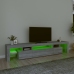 Mueble de TV con luces LED gris Sonoma 215x36,5x40 cm