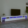 Mueble de TV con luces LED blanco 290x36,5x40 cm