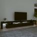 Mueble de TV con luces LED negro 290x36,5x40 cm