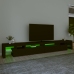 Mueble de TV con luces LED negro 290x36,5x40 cm