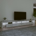 Mueble de TV con luces LED gris hormigón 290x36,5x40 cm