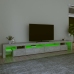 Mueble de TV con luces LED gris hormigón 290x36,5x40 cm