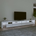 Mueble de TV con luces LED blanco brillante 290x36,5x40 cm