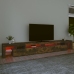 Mueble de TV con luces LED color roble ahumado 290x36,5x40 cm