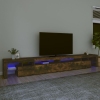 Mueble de TV con luces LED color roble ahumado 290x36,5x40 cm