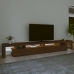 Mueble de TV con luces LED marrón roble 290x36,5x40 cm