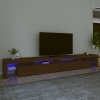 Mueble de TV con luces LED marrón roble 290x36,5x40 cm