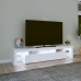 Mueble de TV con luces LED blanco 200x36,5x40 cm