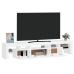 Mueble de TV con luces LED blanco 200x36,5x40 cm