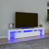 Mueble de TV con luces LED blanco 200x36,5x40 cm