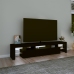 Mueble de TV con luces LED Negro 200x36,5x40 cm