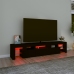 Mueble de TV con luces LED Negro 200x36,5x40 cm