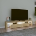 Mueble de TV con luces LED roble Sonoma 200x36,5x40 cm