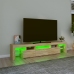 Mueble de TV con luces LED roble Sonoma 200x36,5x40 cm