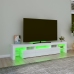 Mueble de TV con luces LED blanco brillante 200x36,5x40 cm