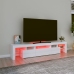 Mueble de TV con luces LED blanco brillante 200x36,5x40 cm