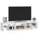 Mueble de TV con luces LED blanco brillante 200x36,5x40 cm