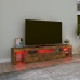 Mueble de TV con luces LED color roble ahumado 200x36,5x40 cm