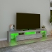 Mueble de TV con luces LED gris Sonoma 200x36,5x40 cm