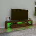 vidaXL Mueble de TV con luces LED marrón roble 200x36,5x40 cm