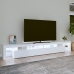 Mueble de TV con luces LED blanco 260x36,5x40 cm